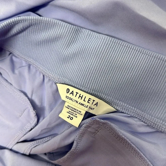 Athleta Brooklyn Ankle Pant Lightweight Straight Leg Pockets Purple Plus Size 20 - Picture 6 of 9